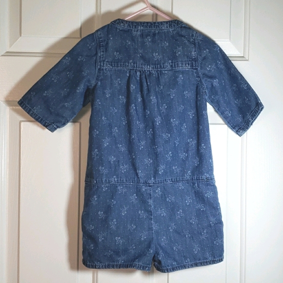 Baby Gap Jean Floral Print Romper Size 4T - Picture 3 of 14